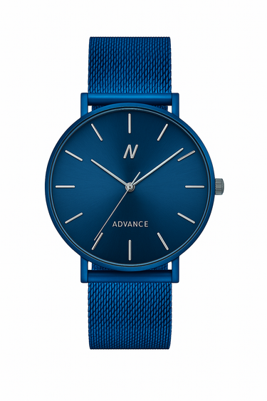 Advance Drip 36MM Unisex Watch In Midnight Blue - NCMPRBL